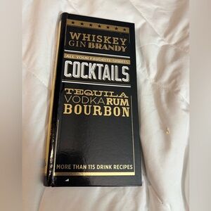 Black and Gold All your favorite Cocktail Recipe Book- whiskey Gin Brandy Rum